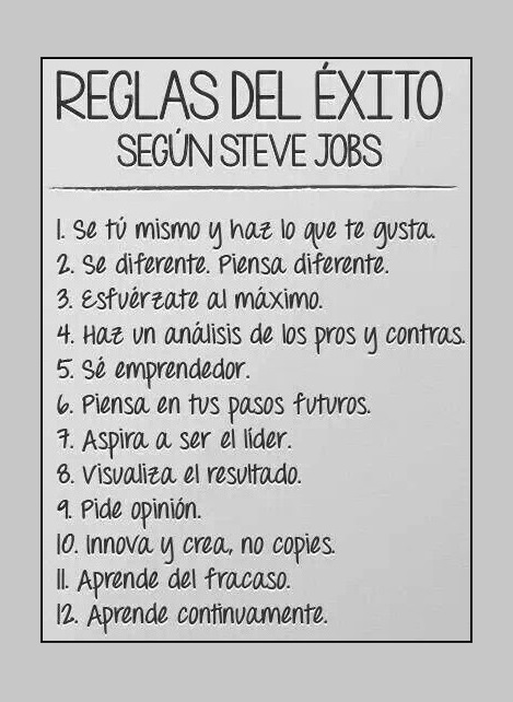 Reglas del exito